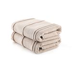 Casa si Gradina - Textile si covoare - Textile baie - Prosoape - Set prosoape baie, L'essentiel Maison, maro deschis, 75x150 cm, 100% microcoton, 2 bucati, 317HBY3226 - Infinity.ro