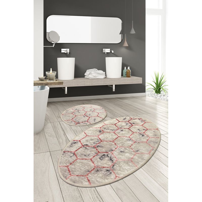 Casa si Gradina - Textile si covoare - Covoare - Covorase baie - Set covorase de baie, L'essentiel Maison, multicolor, 50x60 cm si 60x100 cm, 100% poliester, antiderapant, 359CHL2403 - Infinity.ro