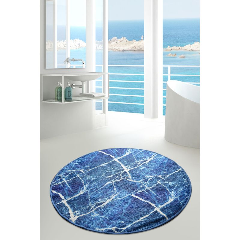 Casa si Gradina - Textile si covoare - Covoare - Covorase baie - Covoras de baie, L'essentiel Maison, multicolor, diametru 100 cm, 100% poliester, antiderapant, 359CHL4129 - Infinity.ro
