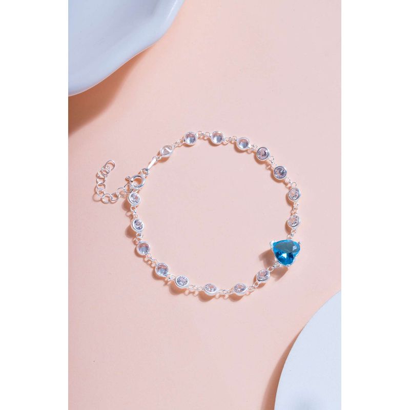 Fashion, accesorii si bijuterii - Femei - Bijuterii femei - Bratari femei - Bratara, Heliophilia, argint 925, albastru, zirconiu, marime universala - Infinity.ro