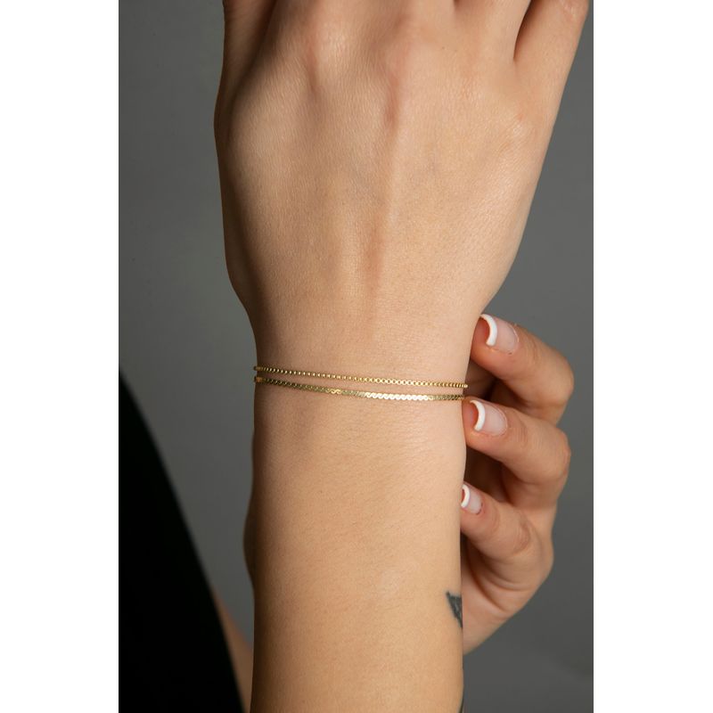 Fashion, accesorii si bijuterii - Femei - Bijuterii femei - Bratari femei - Bratara, Heliophilia, argint 925, auriu, 18 cm, 136ELS1496 - Infinity.ro