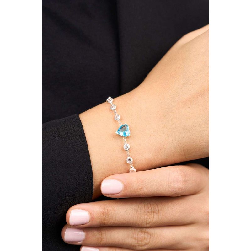 Fashion, accesorii si bijuterii - Femei - Bijuterii femei - Bratari femei - Bratara, Heliophilia, argint 925, albastru, zirconiu, marime universala - Infinity.ro