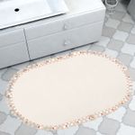 Casa si Gradina - Textile si covoare - Covoare - Covorase baie - Covoras de baie, L'essentiel Maison, alb, 75x120 cm, 100% acrilic, antiderapant, 299ANR1881 - Infinity.ro