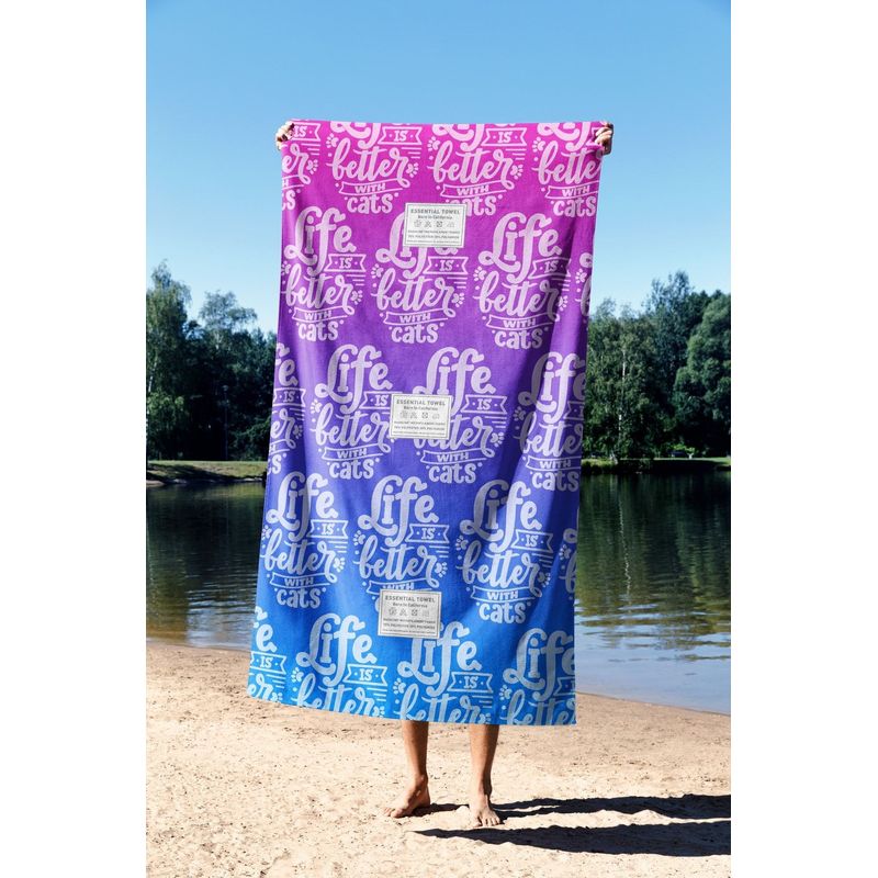 Casa si Gradina - Textile si covoare - Textile baie - Prosoape - Prosop de plaja, L'essentiel Maison, multicolor, 90x150 cm, microfibra, 450AST1174 - Infinity.ro
