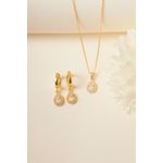 Fashion, accesorii si bijuterii - Femei - Bijuterii femei - Coliere femei - Set colier si cercei, Heliophilia, argint 925, auriu, 757ELS2522 - Infinity.ro