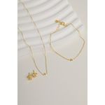 Fashion, accesorii si bijuterii - Femei - Bijuterii femei - Coliere femei - Set colier, bratara si cercei, Heliophilia, argint 925, auriu, marime universala - Infinity.ro