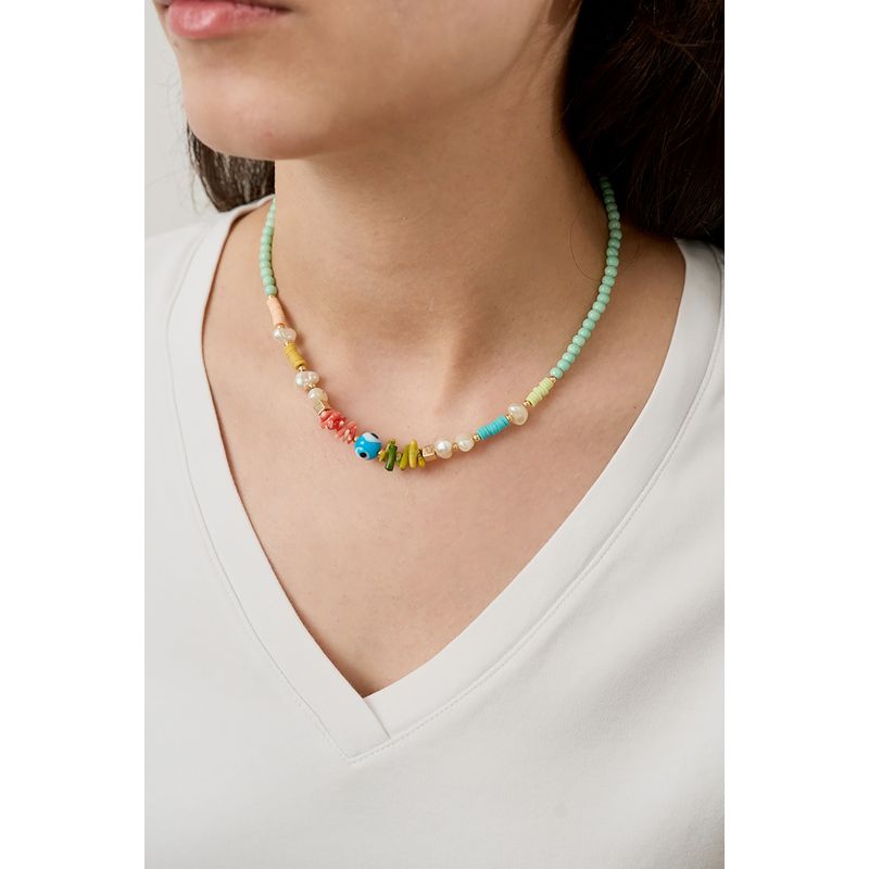 Fashion, accesorii si bijuterii - Femei - Bijuterii femei - Coliere femei - Colier, Heliophilia, metal, multicolor, marime universala, 757ELS1321 - Infinity.ro