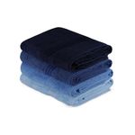 Casa si Gradina - Textile si covoare - Textile baie - Prosoape - Set prosoape baie, L'essentiel Maison, albastru inchis, albastru, albastru deschis, 70x140 cm, 100% bumbac, 4 piese - Infinity.ro