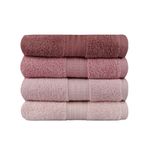 Casa si Gradina - Textile si covoare - Textile baie - Prosoape - Set prosoape de maini, L'essentiel Maison, roz deschis pudra roz prafuit crem, 50x90 cm, 100% bumbac, 4 bucati - Infinity.ro