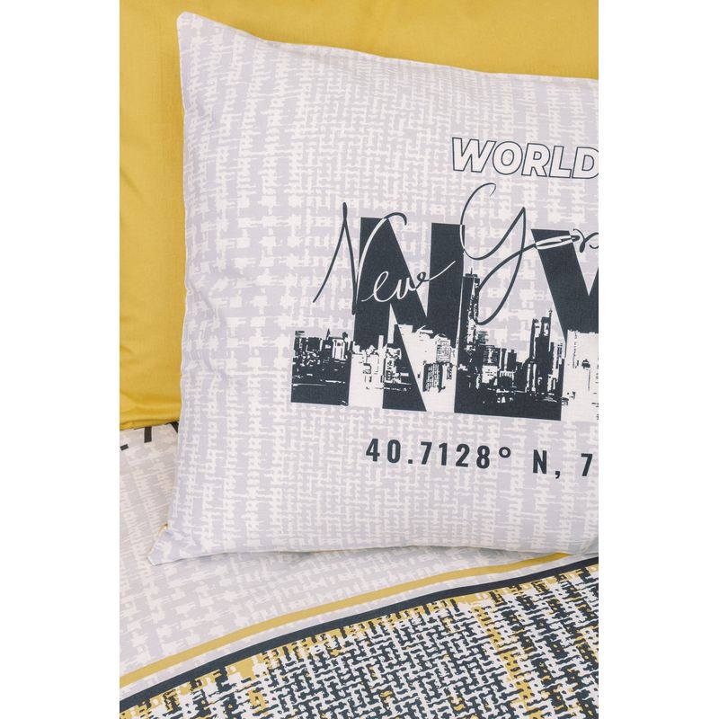 Casa si Gradina - Textile si covoare - Lenjerii de pat - Seturi de lenjerie - Set lenjerie de pat, L'essentiel Maison, mustar, 100% bumbac ranforce, husa pilota 160x220 cm, cearsaf 180x240 cm, fata perna 50x70 cm - Infinity.ro