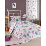 Casa si Gradina - Textile si covoare - Pături și cuverturi - Cuverturi - Set cuvertura de pat matlasata, L'essentiel Maison, alb roz albastru galben, 160x220 cm, bumbac poliester - Infinity.ro