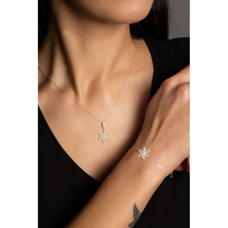 Fashion, accesorii si bijuterii - Femei - Bijuterii femei - Coliere femei - Set colier si bratara, Heliophilia, argint 925, argintiu alb - Infinity.ro