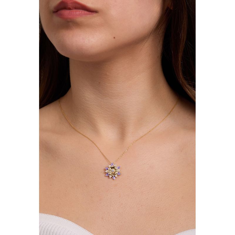 Fashion, accesorii si bijuterii - Femei - Bijuterii femei - Coliere femei - Colier, Heliophilia, argint 925, argintiu, lungime lant 42+5 cm, diametru pandantiv 1,5 cm, 757ELS2168 - Infinity.ro