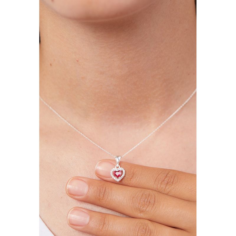 Fashion, accesorii si bijuterii - Femei - Bijuterii femei - Coliere femei - Colier, Heliophilia, argint 925, rosu, marime universala - Infinity.ro