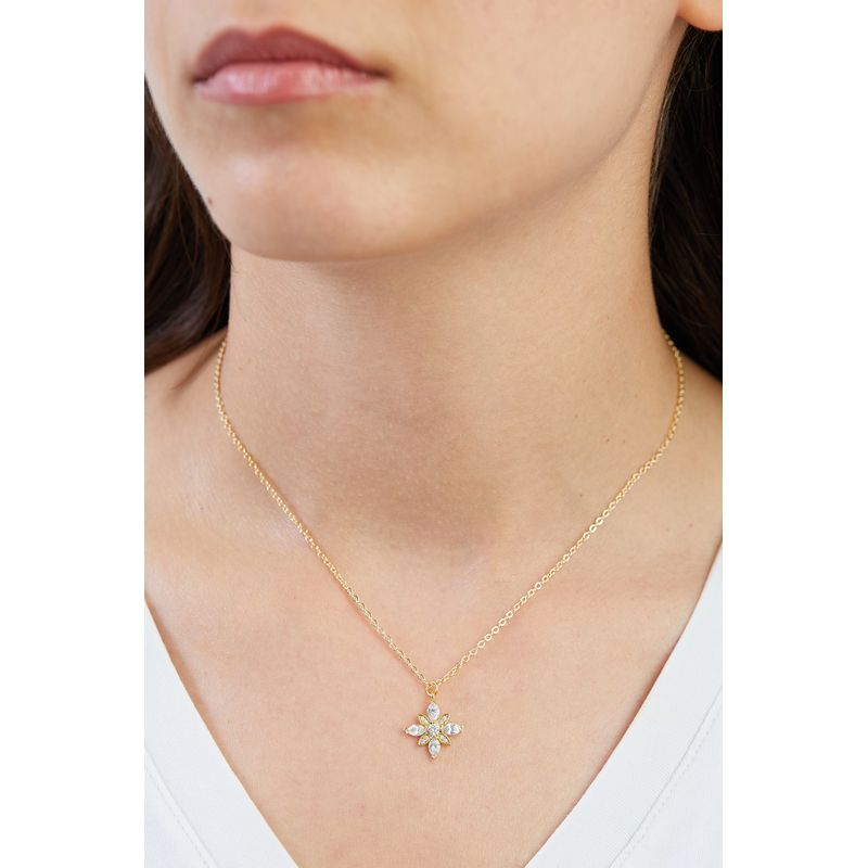 Fashion, accesorii si bijuterii - Femei - Bijuterii femei - Coliere femei - Colier, Heliophilia, metal, auriu, lungime lant 40+5 cm, 410ELK1619 - Infinity.ro