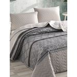 Casa si Gradina - Textile si covoare - Pături și cuverturi - Cuverturi - Set cuvertura pat dublu, L'essentiel Maison, gri şi gri inchis, 200x220 cm, 65% bumbac 35% poliester - Infinity.ro