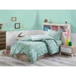 Casa si Gradina - Textile si covoare - Lenjerii de pat - Seturi de lenjerie - Set lenjerie pat single, L'essentiel Maison, verde marin alb, 160x220 cm, bumbac poliester - Infinity.ro