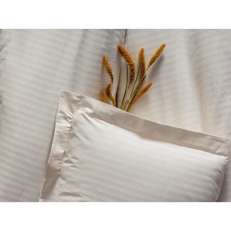 Casa si Gradina - Textile si covoare - Lenjerii de pat - Seturi de lenjerie - Set lenjerie pat dublu, L'essentiel Maison, ecru, 200x220 cm, 100% bumbac satinat - Infinity.ro