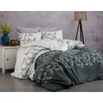 Casa si Gradina - Textile si covoare - Lenjerii de pat - Seturi de lenjerie - Set lenjerie de pat, L'essentiel Maison, gri alb, 200x220 cm, 100% bumbac ranforce, 172PRL2412 - Infinity.ro
