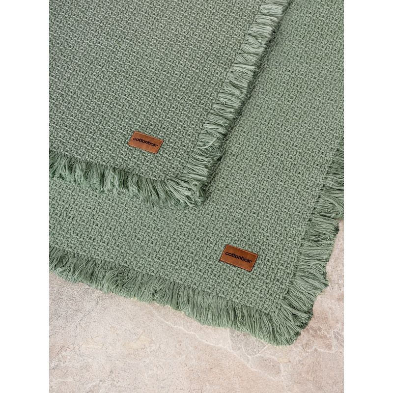 Casa si Gradina - Textile si covoare - Covoare - Covorase baie - Set covorase de baie, L'essentiel Maison, verde, 75x125 cm si 60x90 cm, 100% bumbac - Infinity.ro