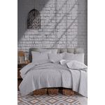 Casa si Gradina - Textile si covoare - Pături și cuverturi - Cuverturi - Cuvertura de pat single, L'essentiel Maison, gri, 155x200 cm, 65% bumbac 35% poliester, lavabila la masina - Infinity.ro
