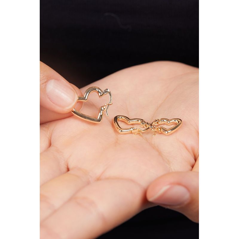 Fashion, accesorii si bijuterii - Femei - Bijuterii femei - Cercei femei - Cercei, Heliophilia, dama, metal, auriu, diametru 16 mm, antialergic - Infinity.ro