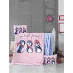 Casa si Gradina - Textile si covoare - Lenjerii de pat - Lenjerii copii - Set lenjerie pat copii, L'essentiel Maison, roz, alb, rosu, negru, 100x150 cm, bumbac 100% ranforce - Infinity.ro