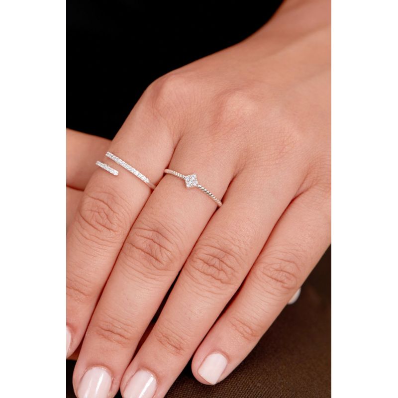 Fashion, accesorii si bijuterii - Femei - Bijuterii femei - Inele femei - Inel, Heliophilia, argint 925, argintiu, marime universala, 757ELS2308 - Infinity.ro