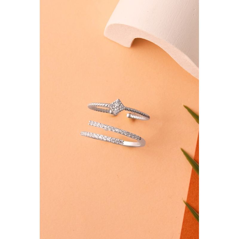 Fashion, accesorii si bijuterii - Femei - Bijuterii femei - Inele femei - Inel, Heliophilia, argint 925, argintiu, marime universala, 757ELS2308 - Infinity.ro