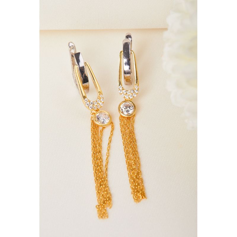 Fashion, accesorii si bijuterii - Femei - Bijuterii femei - Cercei femei - Cercei, Heliophilia, argint 925, argintiu, diametru 1,5 cm, lungime pandantiv 4 cm - Infinity.ro