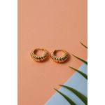 Fashion, accesorii si bijuterii - Femei - Bijuterii femei - Cercei femei - Cercei, Heliophilia, femei, auriu, metal, diametru 23 mm - Infinity.ro