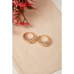 Fashion, accesorii si bijuterii - Femei - Bijuterii femei - Cercei femei - Cercei, Heliophilia, femei, auriu, metal, diametru 23 mm - Infinity.ro