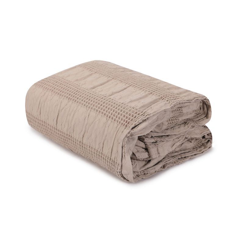 Casa si Gradina - Textile si covoare - Pături și cuverturi - Pături - Patura dubla, L'essentiel Maison, bej, 220x240 cm, 100% bumbac - Infinity.ro