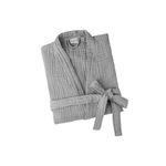 Casa si Gradina - Textile si covoare - Textile baie - Halate de baie - Halat de baie, L'essentiel Maison, gri, l/xl, 100% bumbac, 4 straturi muselina - Infinity.ro