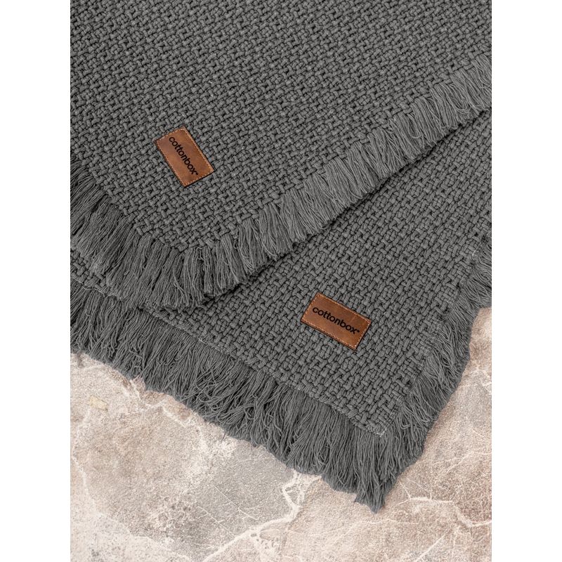 Casa si Gradina - Textile si covoare - Covoare - Covorase baie - Set covorase baie, L'essentiel Maison, antracit, 75x125 cm si 60x90 cm, 100% bumbac - Infinity.ro