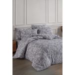 Casa si Gradina - Textile si covoare - Lenjerii de pat - Seturi de lenjerie - Set lenjerie de pat dubla, L'essentiel Maison, gri, 65% bumbac 35% poliester, husa de plapuma 195x220 cm, cearsaf 200x240 cm, fete de perna 50x70 cm - Infinity.ro
