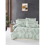 Casa si Gradina - Textile si covoare - Lenjerii de pat - Seturi de lenjerie - Set lenjerie de pat, L'essentiel Maison, verde alb, 200x220 cm, 100% bumbac ranforce, 121VCT2829 - Infinity.ro