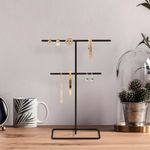 Casa si Gradina - Mobilier - Organizare si depozitare - Umerase si valeti - Suport bijuterii, Aberto Design, metal, negru, 15x30 cm - Infinity.ro