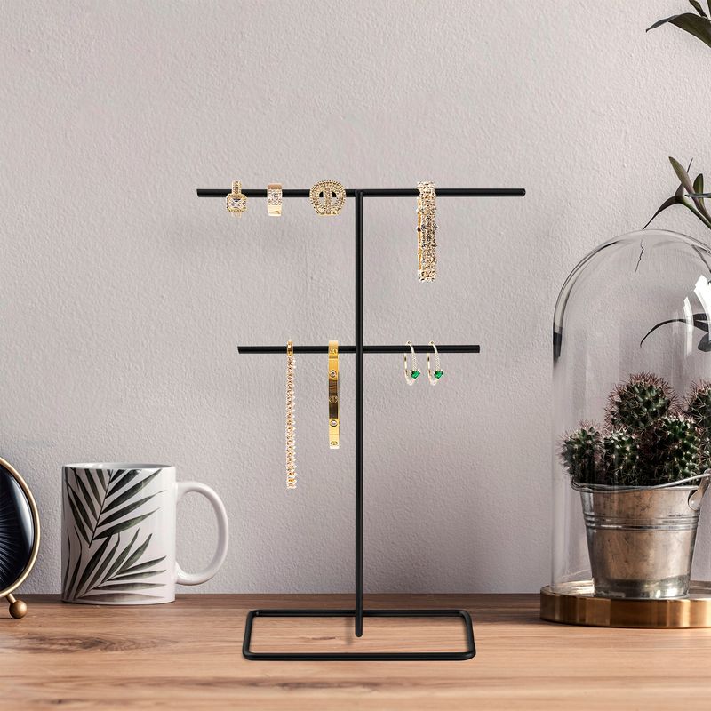 Casa si Gradina - Mobilier - Organizare si depozitare - Umerase si valeti - Suport bijuterii, Aberto Design, metal, negru, 15x30 cm - Infinity.ro