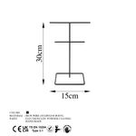 Casa si Gradina - Mobilier - Organizare si depozitare - Umerase si valeti - Suport bijuterii, Aberto Design, metal, negru, 15x30 cm - Infinity.ro