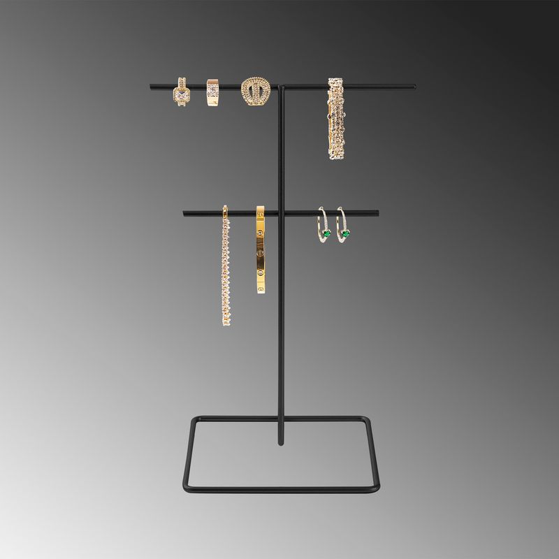 Casa si Gradina - Mobilier - Organizare si depozitare - Umerase si valeti - Suport bijuterii, Aberto Design, metal, negru, 15x30 cm - Infinity.ro