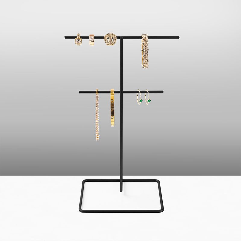 Casa si Gradina - Mobilier - Organizare si depozitare - Umerase si valeti - Suport bijuterii, Aberto Design, metal, negru, 15x30 cm - Infinity.ro