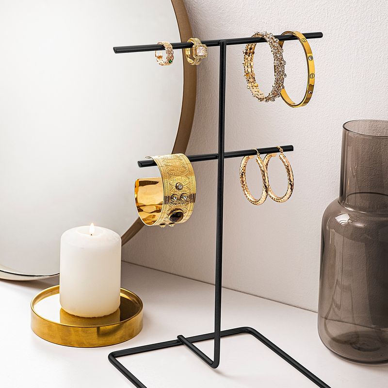 Casa si Gradina - Mobilier - Organizare si depozitare - Umerase si valeti - Suport bijuterii, Aberto Design, metal, negru, 15x30 cm - Infinity.ro