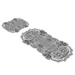 Casa si Gradina - Textile si covoare - Covoare - Covorase baie - Set covorase de baie, L'essentiel Maison, gri, 50x60 cm si 60x100 cm, 100% poliester, antiderapant, 394ANR1582 - Infinity.ro