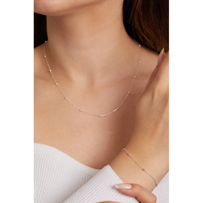 Fashion, accesorii si bijuterii - Femei - Bijuterii femei - Coliere femei - Set colier si bratara, Heliophilia, argint 925, argintiu, marime universala, 757ELS2542 - Infinity.ro