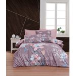 Casa si Gradina - Textile si covoare - Lenjerii de pat - Seturi de lenjerie - Set lenjerie de pat single, L'essentiel Maison, pudra, violet, albastru, alb, 160x220 cm, microsatina poliester, bumbac, imprimare 3d - Infinity.ro