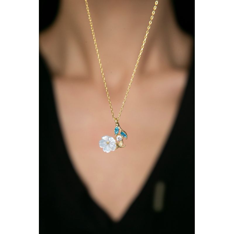 Fashion, accesorii si bijuterii - Femei - Bijuterii femei - Coliere femei - Colier, Heliophilia, argint 925, auriu, 136ELS1212 - Infinity.ro