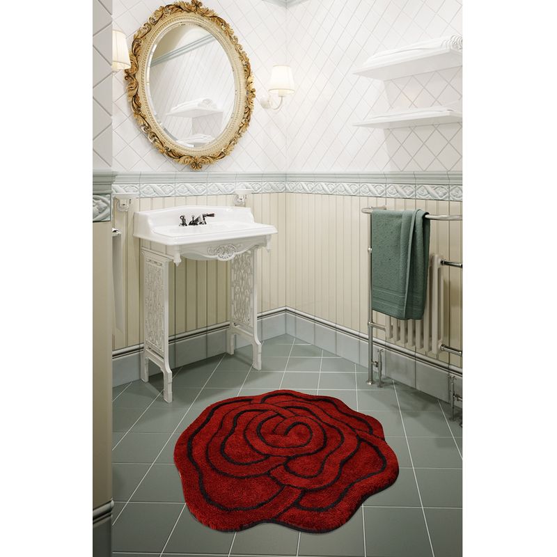 Casa si Gradina - Textile si covoare - Covoare - Covorase baie - Covoras de baie, L'essentiel Maison, rosu, diametru 90 cm, 100% acrilic, antiderapant, 359CHL1203 - Infinity.ro