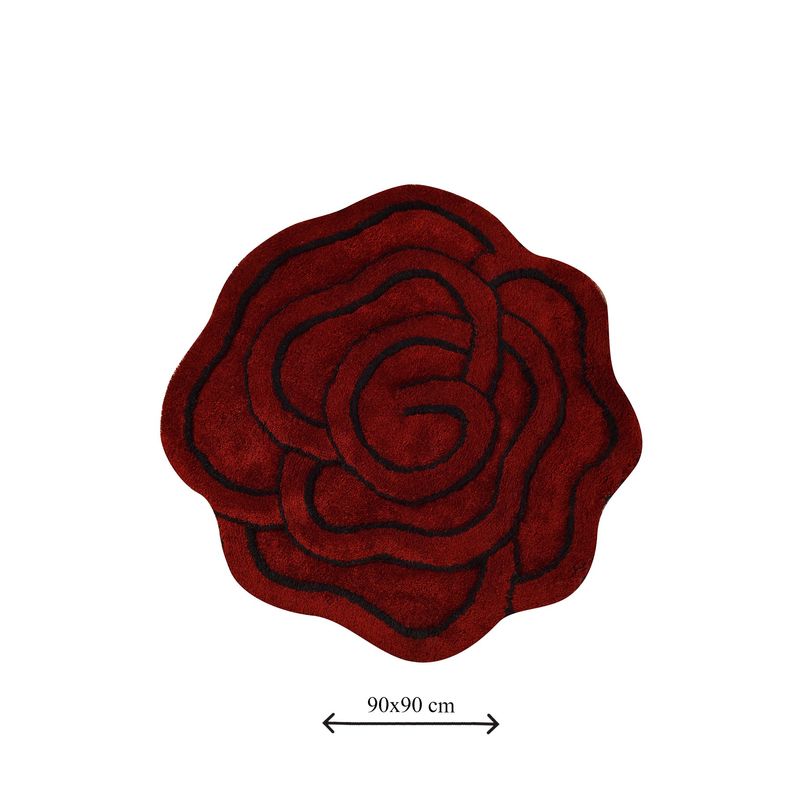 Casa si Gradina - Textile si covoare - Covoare - Covorase baie - Covoras de baie, L'essentiel Maison, rosu, diametru 90 cm, 100% acrilic, antiderapant, 359CHL1203 - Infinity.ro