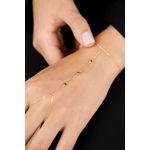 Fashion, accesorii si bijuterii - Femei - Bijuterii femei - Bratari femei - Bratara lant, Heliophilia, argint 925, piatra zircon, verde, marime universala - Infinity.ro